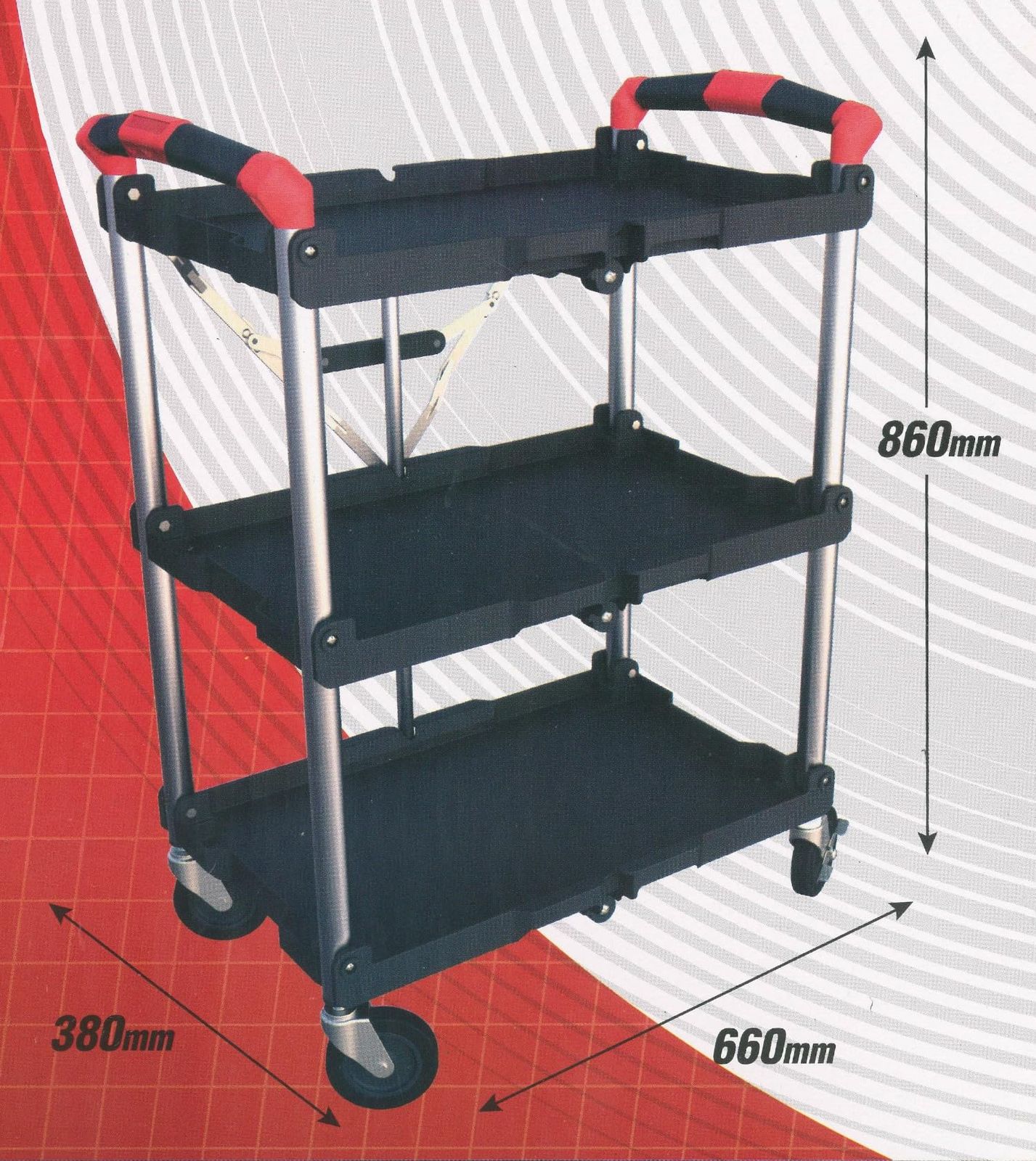 WIZ A アークランドサカモト 軽量折りたたみツールカート N01070