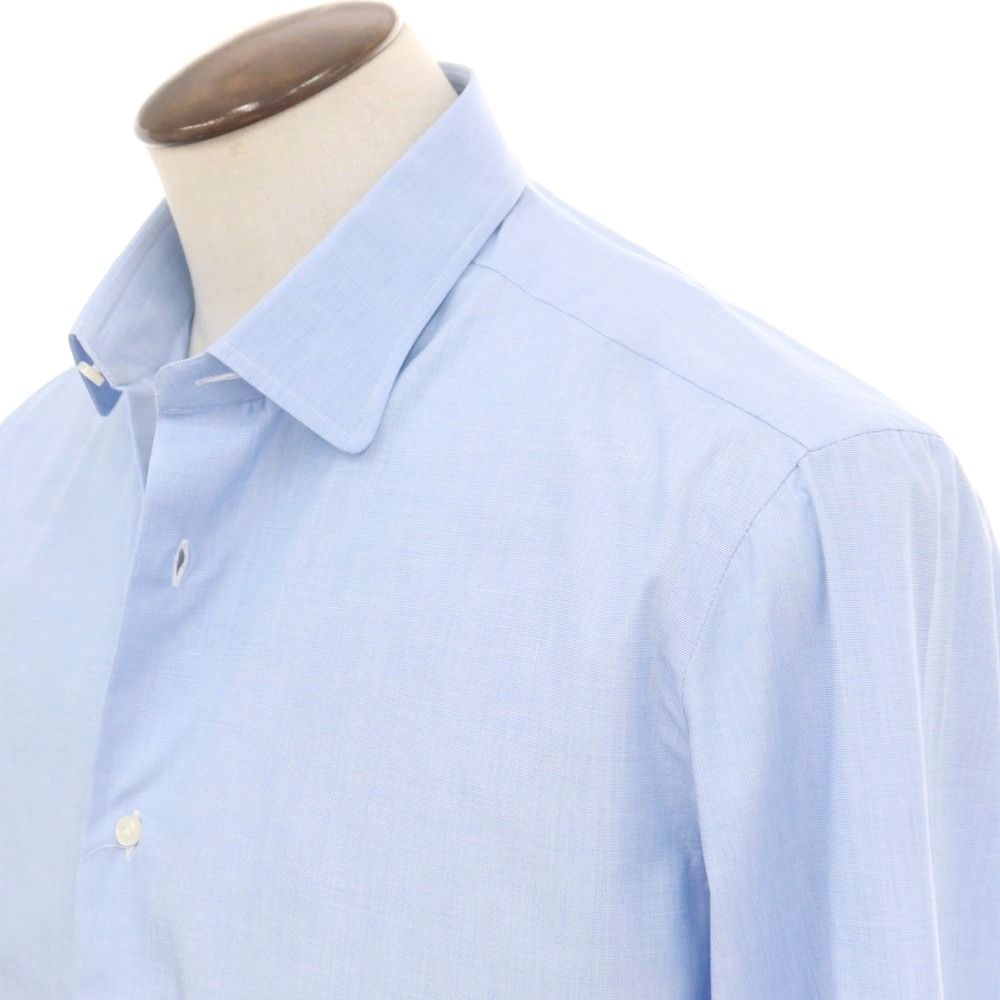 チリエッロ CIRIELLO コットン ラウンドカラー ドレスシャツ ライトブルー サイズ43 メンズ
