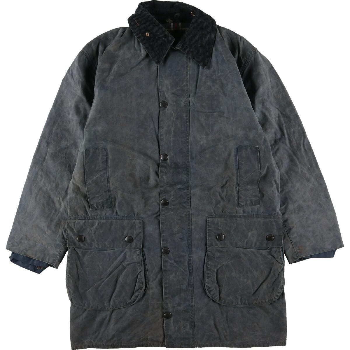 古着 80~90年代 バブアー Barbour BORDER ボーダー 旧3ワラント ワックスコットン オイルドジャケット C36 メンズS/eaa217468