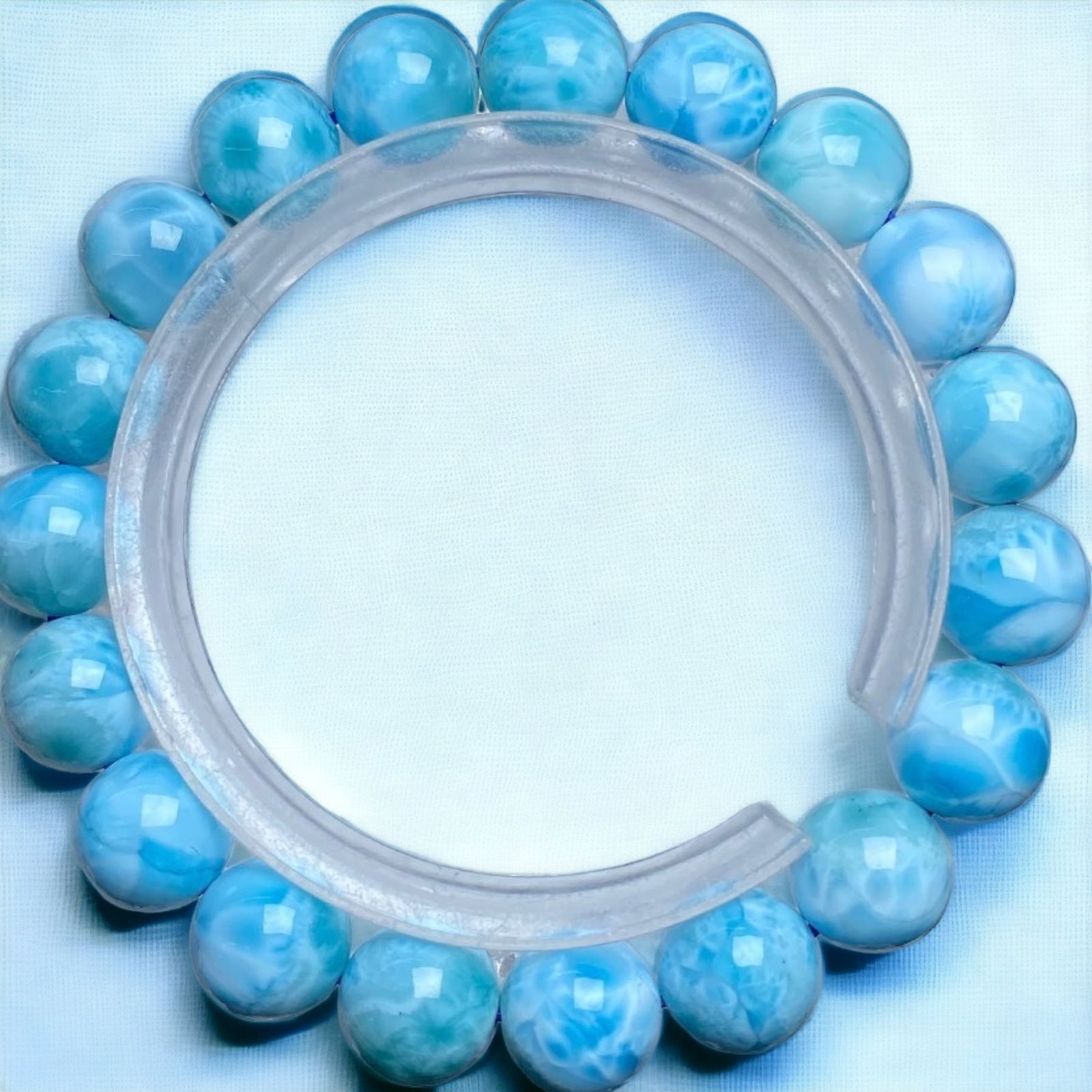 超品質ラリマー[iEfHt]愛と平和 癒やし10.5mm ドミニカ共和国産