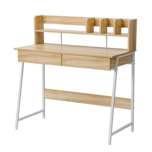 新着商品 座デスク 収納付 ミシン台 木製 シェルフ付きデスク 勉強机 デスク付きシェルフ パソコンデスク 書斎机 パソコンデスク 書斎デスク 机 学習机 机 study 引き出し付き table デスク ナチュラル オーエスジェイ OSJ