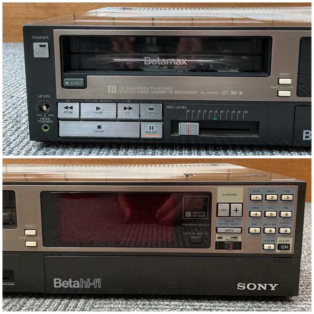 SONY(ソニー) ベータマックス ベータハイファイ2号機 ビデオカセットレコーダー SL-HF66 ブラック Betamax Betahi-fi  VIDEO CASSETTE RECORDER - メルカリ