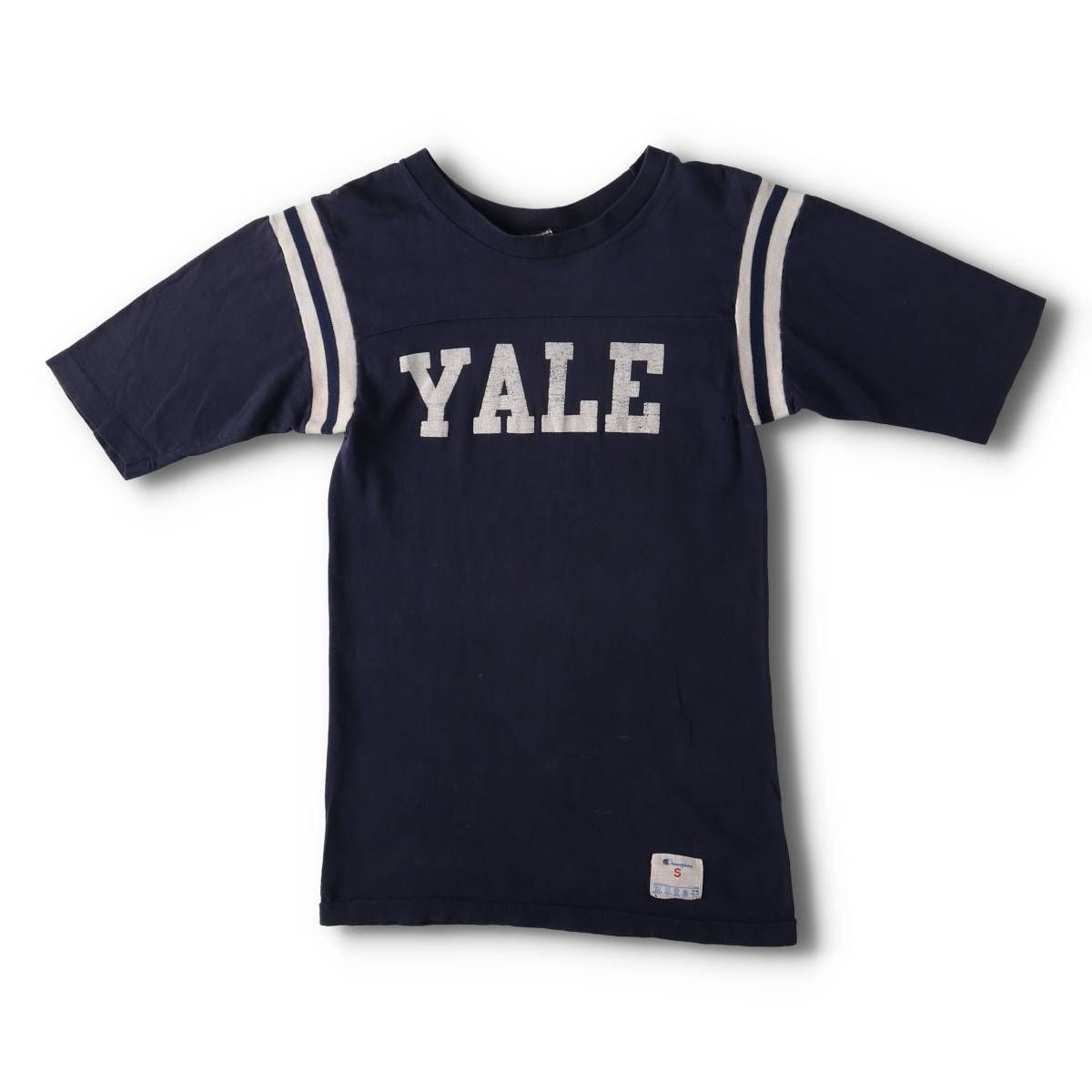 80s XL】usa製 チャンピオン 染み込み YALE tシャツ トリコタグ