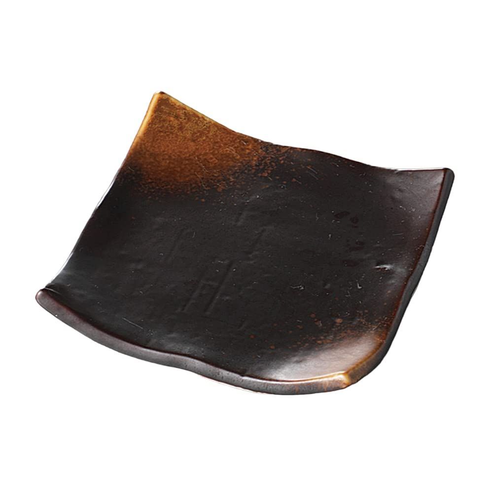 10個セット 焼締めタタラ型7.0寸正角皿 [ 20×20×