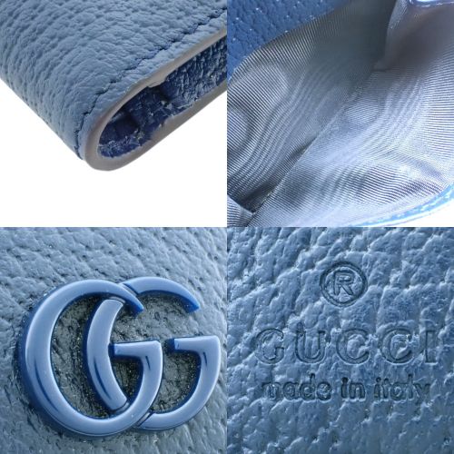 GUCCI(グッチ) ダブルG レザー コインウォレット コンパクト財布