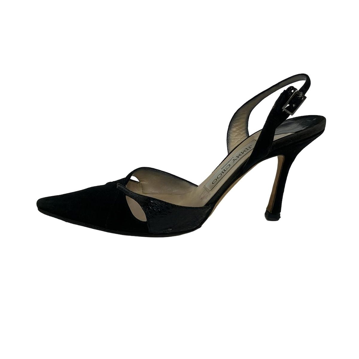 JIMMY CHOO(ジミーチュウ) サンダル 35 レディース - 黒 レザー