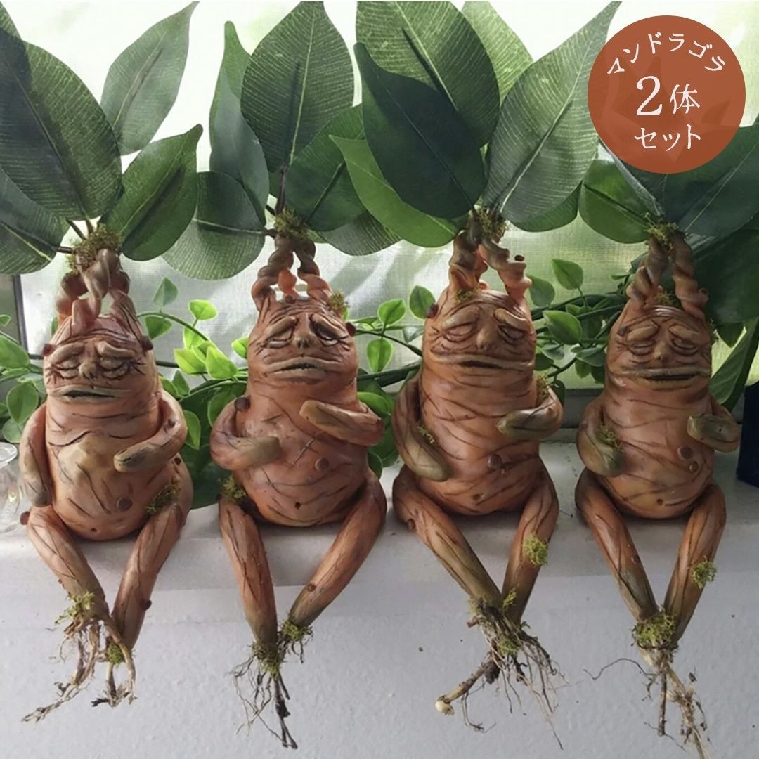 置物 マンドラゴラ 2個セット マンドレイク ホラー リアル 本格的 誕生日