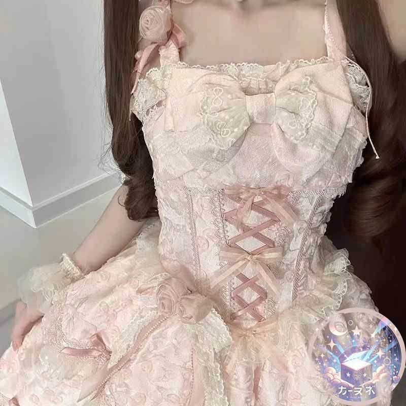 ロリータ風プリンセスドレス 蝶結び付き
