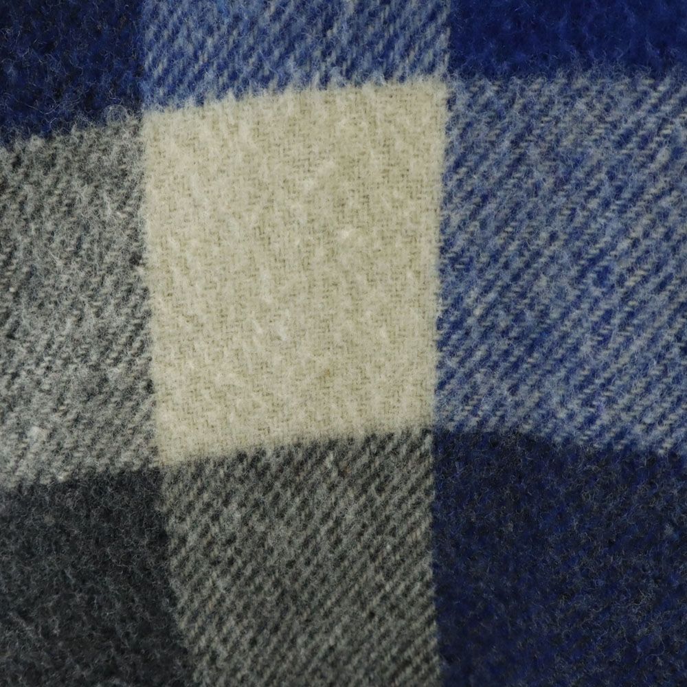 サーモキング 70s 80s ヴィンテージ バファローチェック ウールジャケット S ネイビー THERMO KING BY SELFAST メンズ サーモキング 70s 80s ヴィンテージ バファローチェック ウール