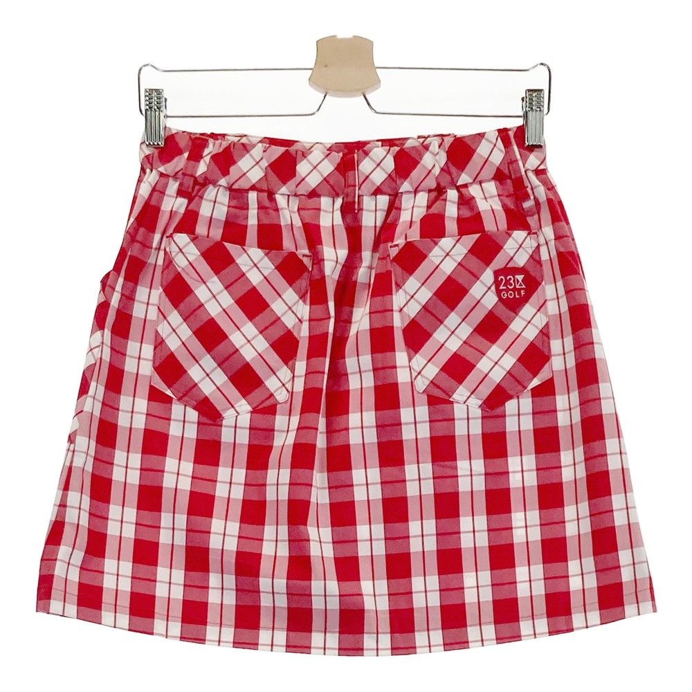 23区ゴルフ チェックスカート プリーツ 23区 ゴルフウェア チェック プリーツスカート Lサイズ ゴルフウェア