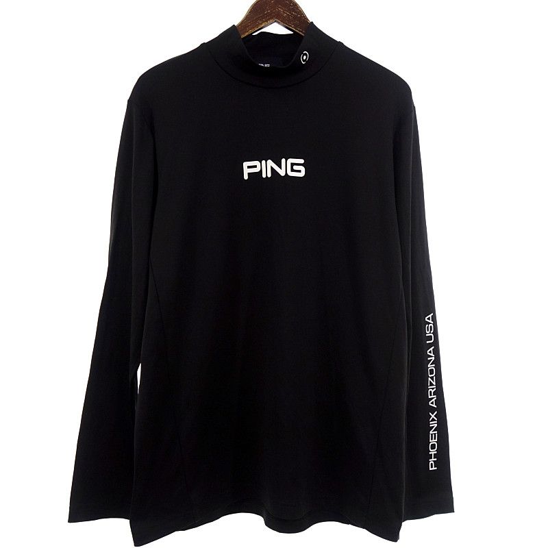 Golfickers Side Mesh Mock Neck -Black- L メンズウェア