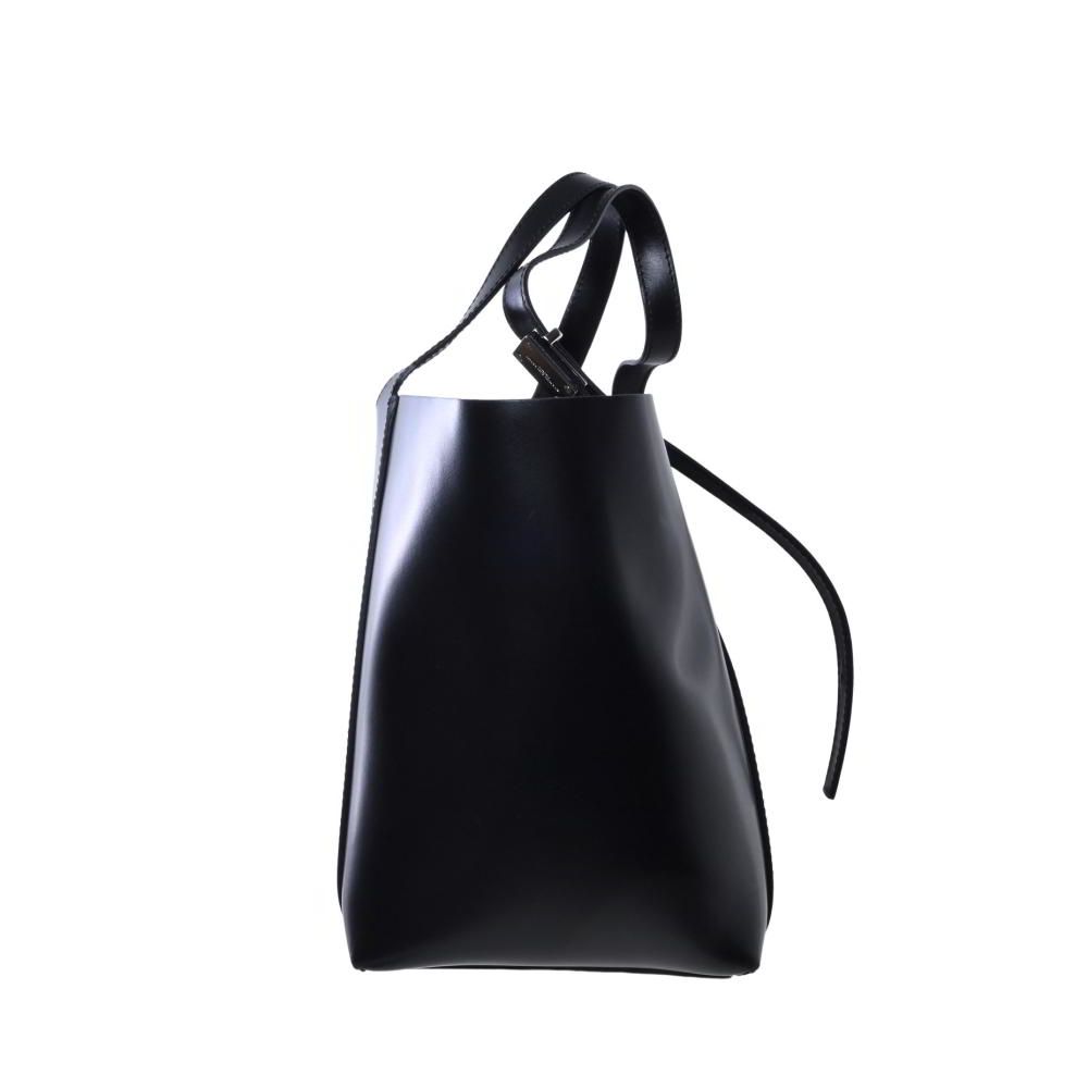 GIANNI CHIARINI ポーチ付き レザー ハンドバッグ - ブラック ジャンニ  