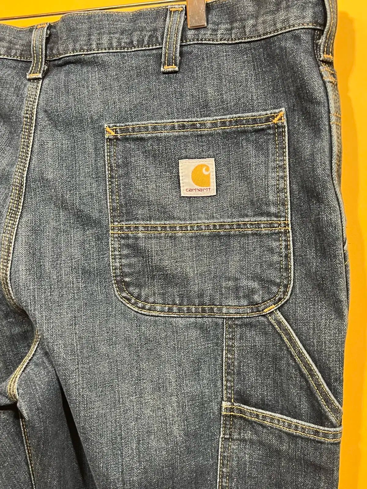 雰囲気系 00s carhartt カーハート デニム ダブルニー 38×30 00s Carhartt(カーハート) リラックスド フィット ダブルニー