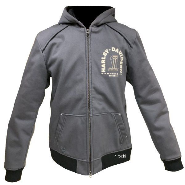 Harley-Davidson グレー ジップアップパーカー　XL パーカー Harley-Davidson グレー ジップパーカー ハーレーダビッドソン