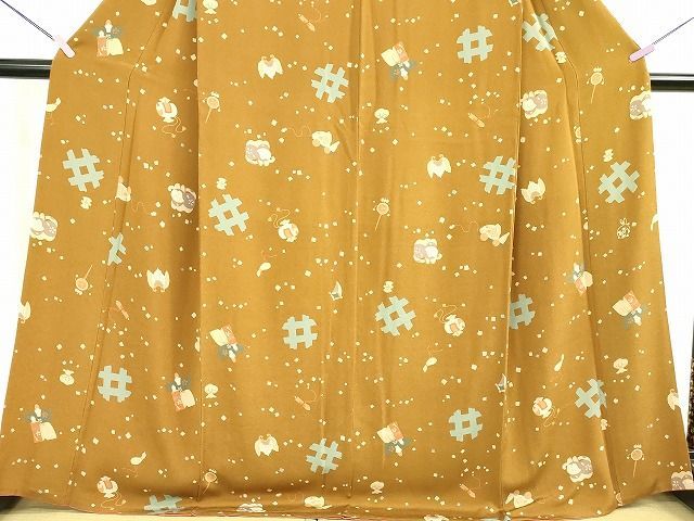 着物屋こころ■極上　人形作家・ホリヒロシ　小紋　うさぎ尽くし　逸品　ａ457