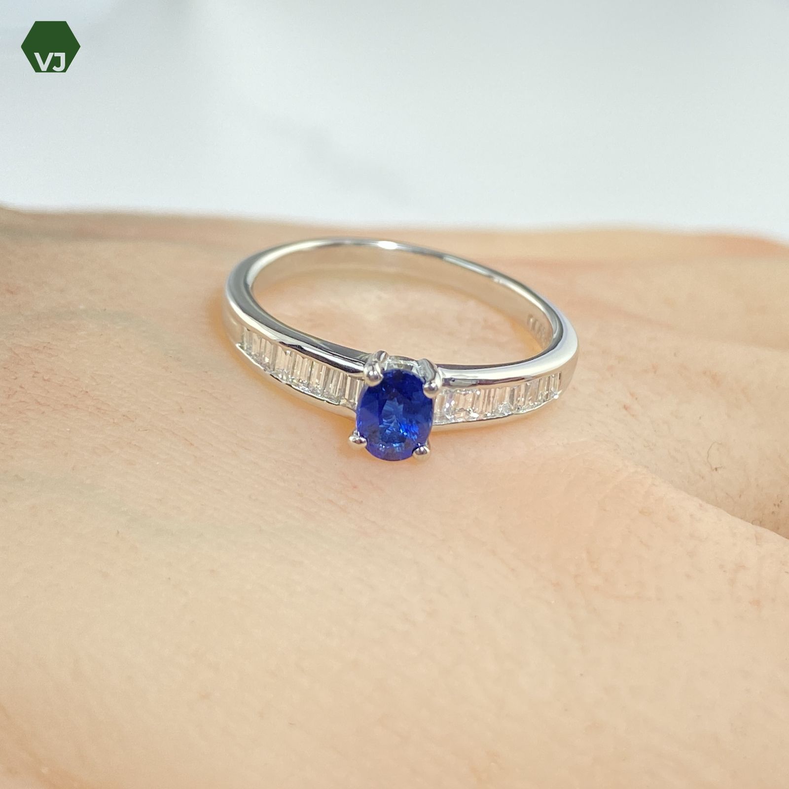 26-06】サファイア ダイヤモンド リング S0.46ct D0.26ct【中古 