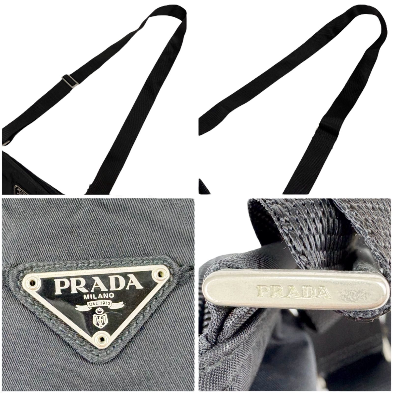 【美品】PRADA ロゴ プレート ボディバッグ バッグ ナイロン レディース PRADA】 プラダ ナイロン ロゴプレート ショルダーバッグ をお