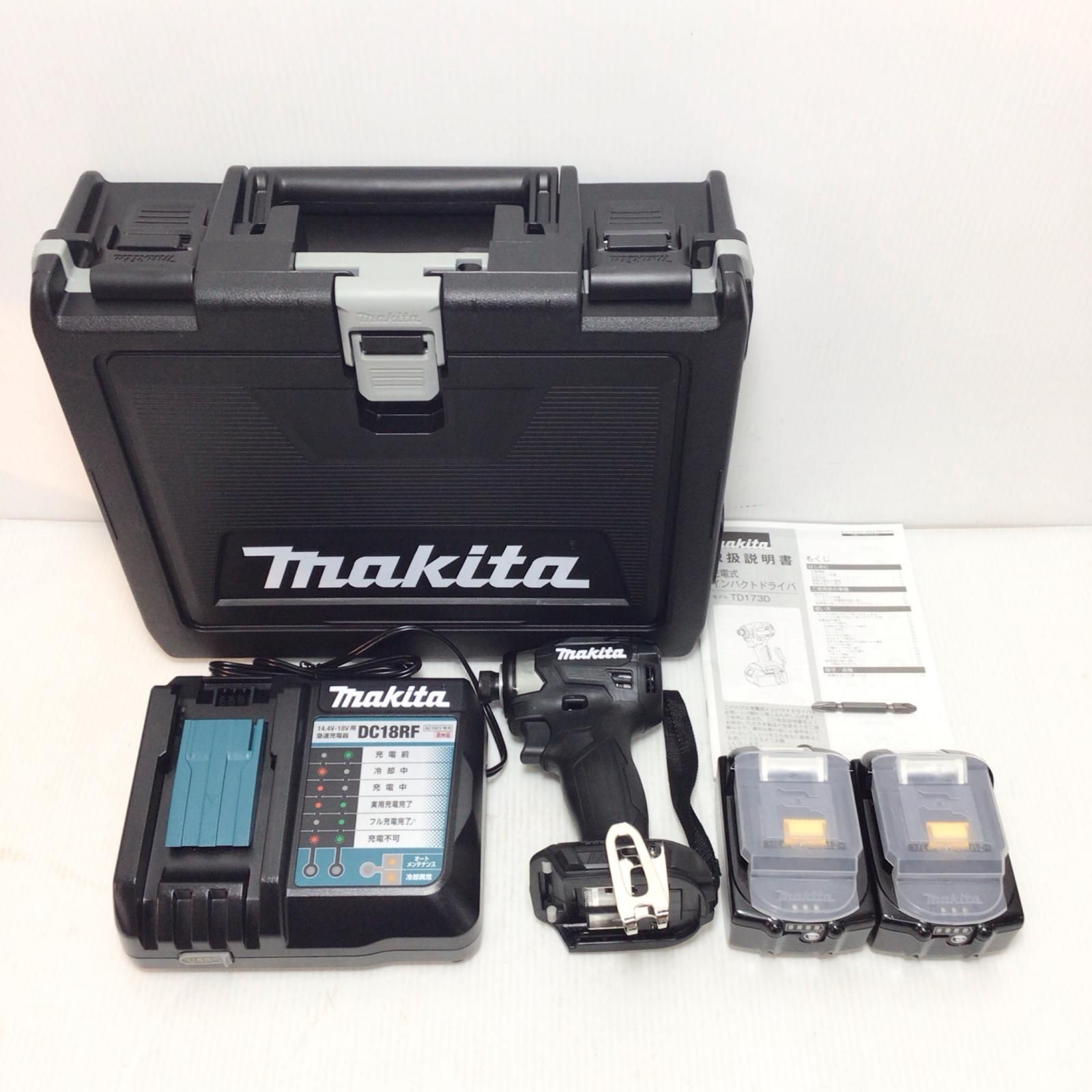 ΘΘMAKITA マキタ インパクトドライバ ♥品 S 付属品完備 コードレス式 18v 729774 TD173DRGX ブラック
