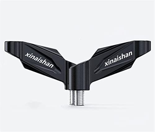 10mm正ネジ10mm正ネジ_ブラック xinaishan 汎用 バイク ミラー 延長アダプター 延長ステー 810mm 正ネジ逆ネジ 左右セット ミラーホルダー 10mm正ネジ10mm正ネジ， ブラック