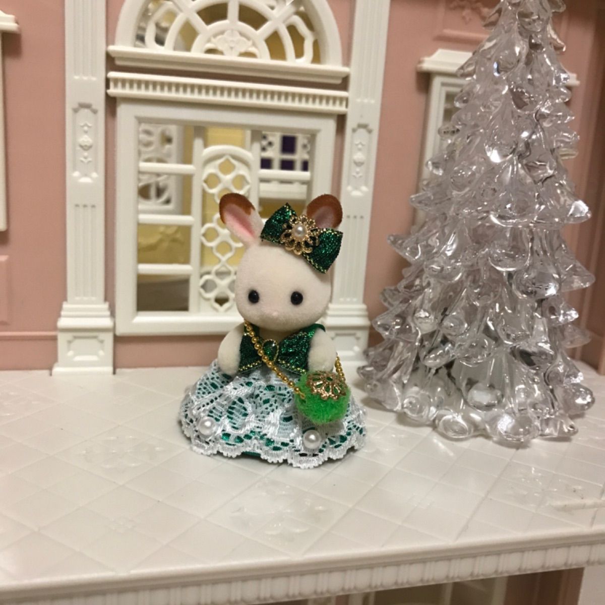 シルバニア 赤ちゃんドレス クリスマス パールグリーン - メルカリ