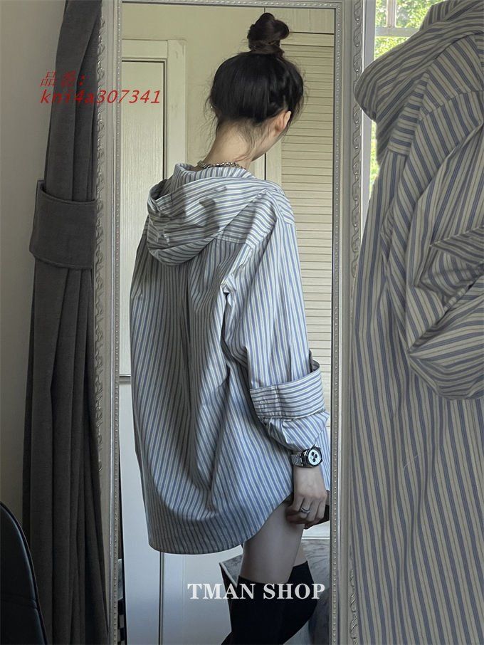 お上品な ライダースジャケット レディース レザージャケット 革ジャン 皮ジャン シャツブラウス 羽織り シングル ジャンバー アウター 長袖 ストライプシャツ kni4a307341 ありふれた