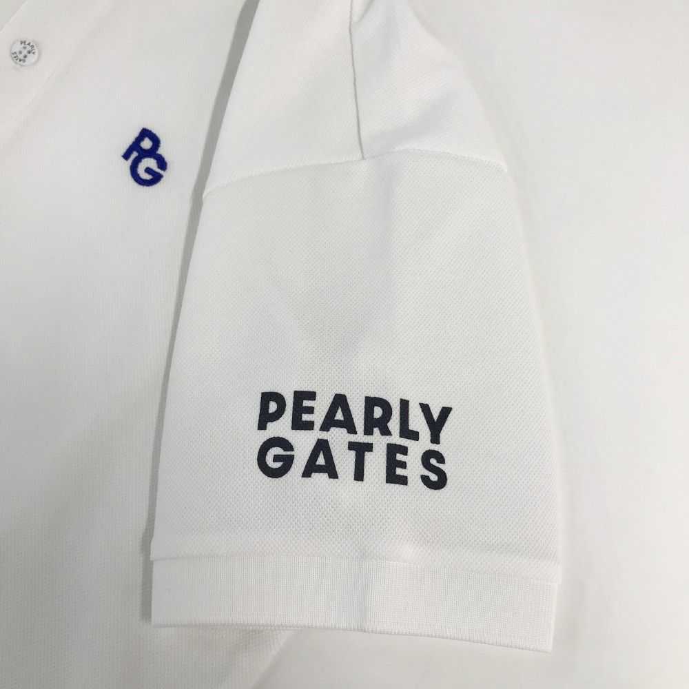 サイズ：4 PEARLY GATES パーリーゲイツ  半袖ポロシャツ シアサッカー  ホワイト系 [240101444709] ゴルフウェア メンズ ストスト PEARLY GATES パーリーゲイツ 半袖ポロシャツ シアサッカー
