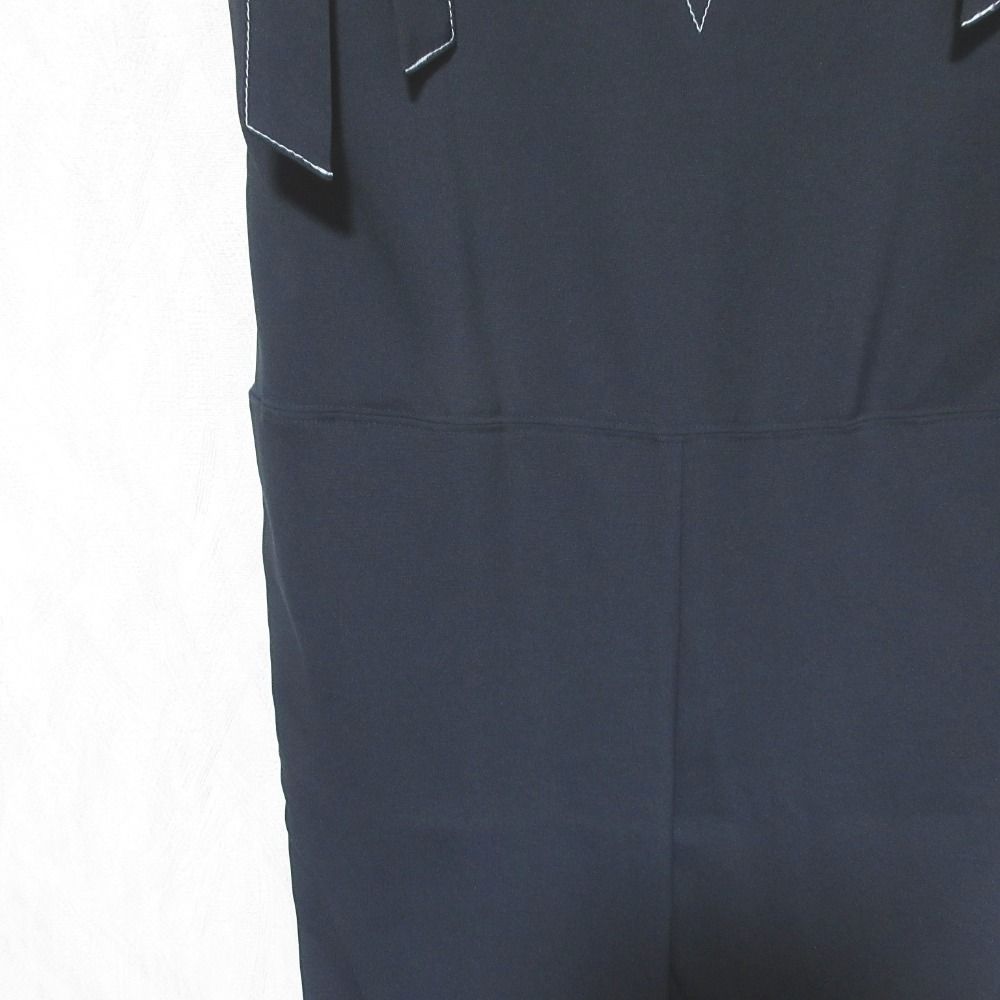 美品 yori ヨリ トリアセリボンサロペット Vネック