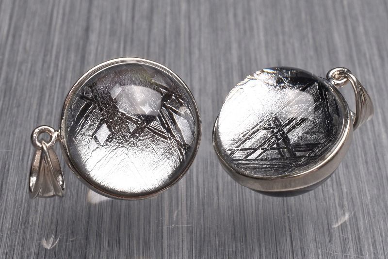 シルバー925 ギベオンシルバー 17.5mm ペンダントトップ パワーストーン 天然石 _PR3288-4