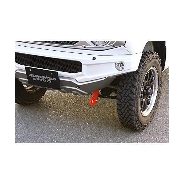 MONSTER SPORT 牽引フック単体 フロント左用 ジムニー JB64W ジムニーシエラ JB74W 798515-5500M レッド BRIGHTFACE_UK
