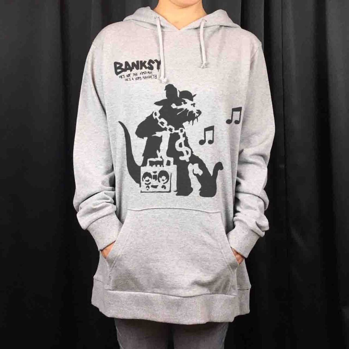 オリジナル パーカー ビッグ プリント BANKSY バンクシー ヒップホップ ラッパー ネズミ マウス パーカー S M L XL タイト ジャスト  大きい ビッグ オーバーサイズ メンズ レディース ユニセックス ピンククリーム - メルカリ