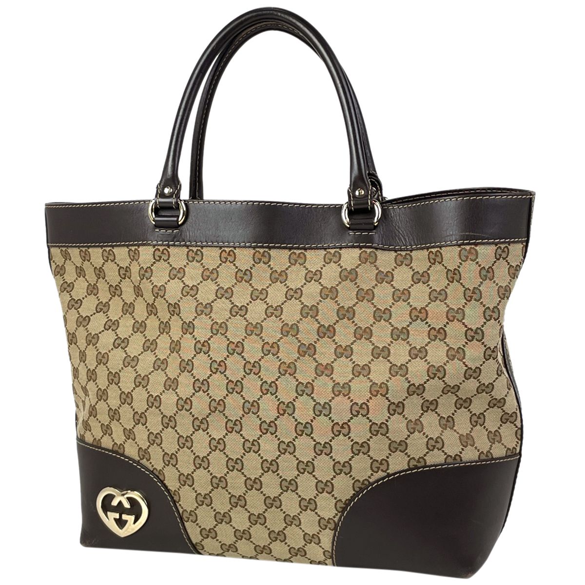 グッチ GUCCI GG柄 ラブリー トートバッグ ハンドバッグ 手提げ ハート 
