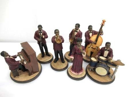jazz ジャズバンド フィギュア 7体セット ジャズバンド置き物