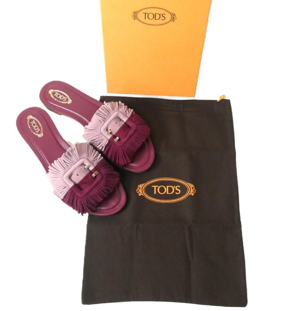 美品 TOD'S トッズ フリンジ スタッズ サンダル 36 1/2 美品 TOD'S