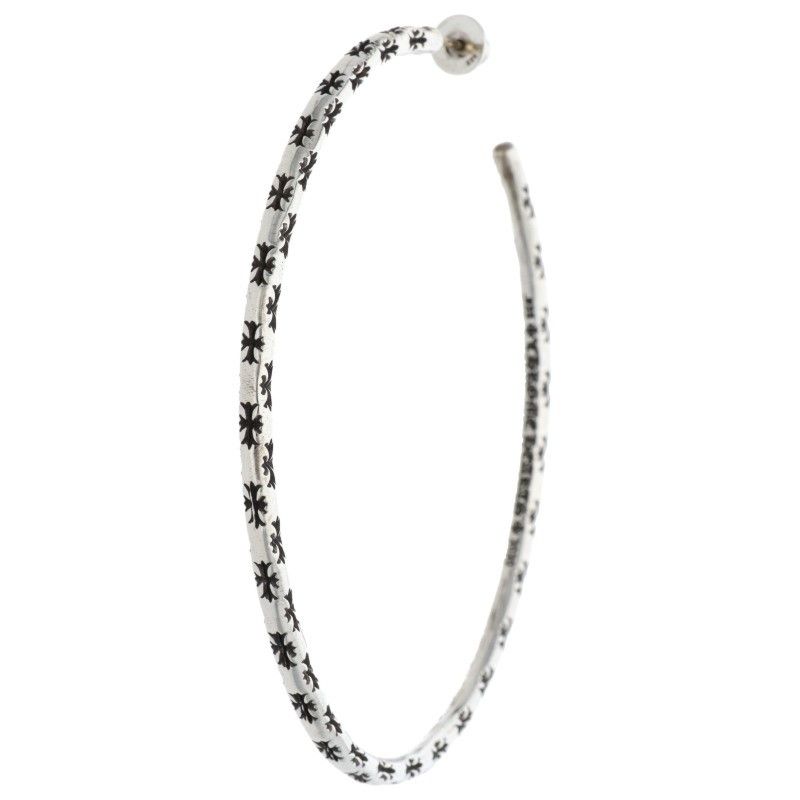 クロムハーツ クロスフープ シルバーピアス メンズ