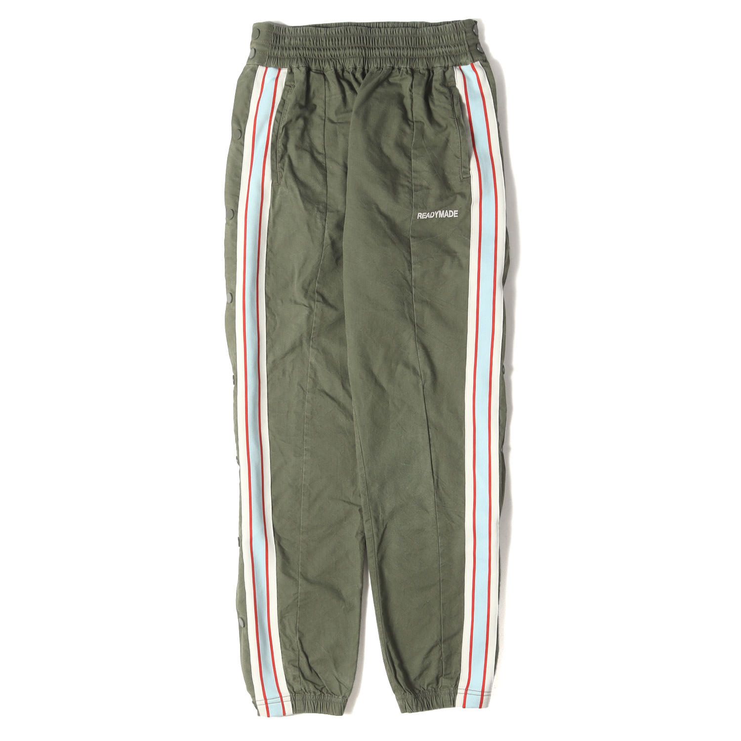 READYMADE レディメイド パンツ カーキ サイズ 1 | ヴィンテージテントクロス サイドスナップ トラックパンツ SIDE SNAP TRACK PANTS | ボトムス ズボン メンズ WWW_NOITHATQUANGTHANH_NET