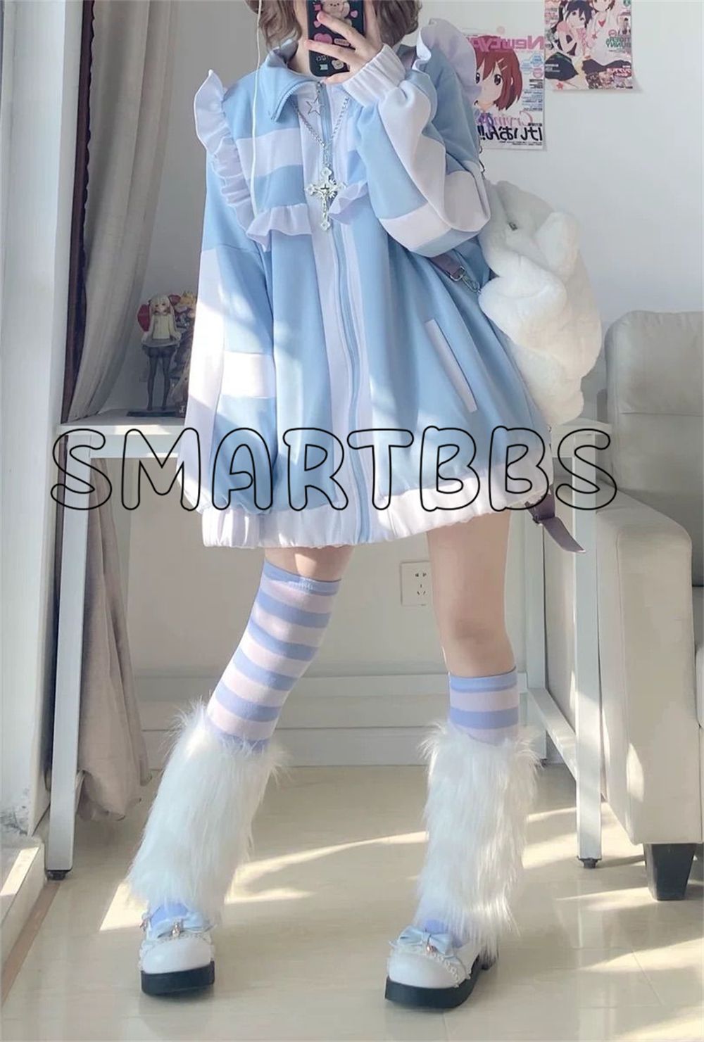 天使界隈 十字架 ジャージ トップス サブカル 水色界隈 地雷系 推し活