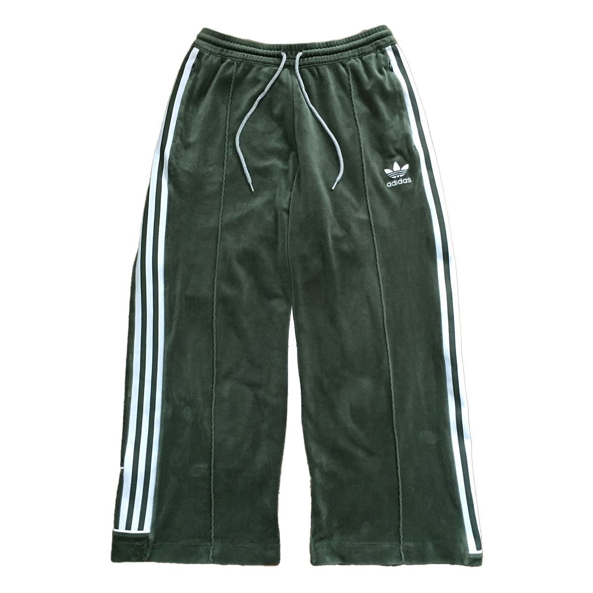 古着 adidas アディダス イージーパンツ ベロア トレフォイル