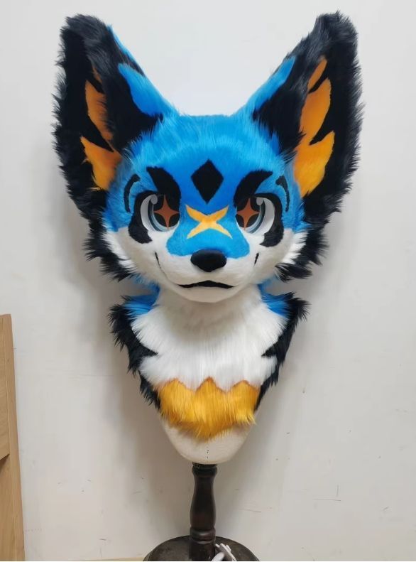 着ぐるみヘッド 犬 NO.196 青 ブルー 全頭ヘッド ケモノ ファースーツ ぬいぐるみ コスプレ コスチューム kigurumi