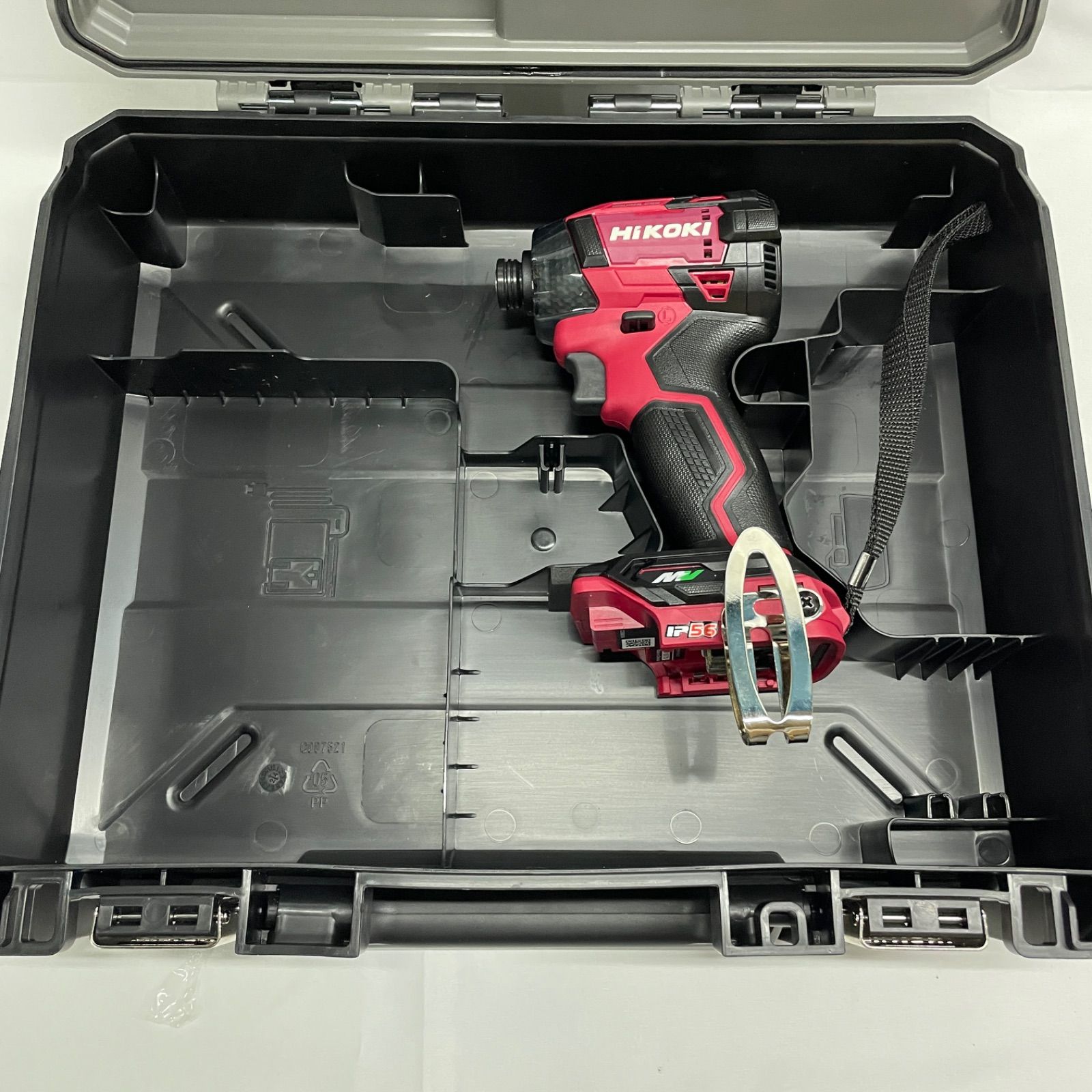 HiKOKI 充電式 コードレス インパクトドライバ WH36DD レッド系 ケース&本体のみ 充電器 バッテリーは付いていません