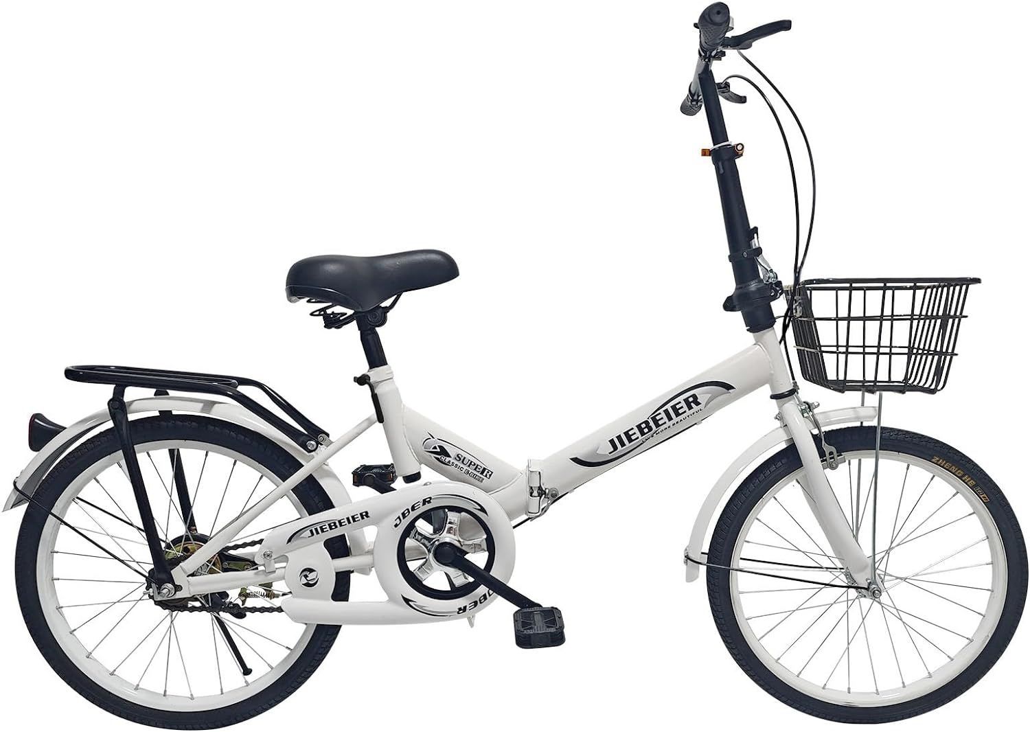 【開封済・未使用品】JIEBEIER 折りたたみ 自転車 20インチ JZXC-1BS ホワイト K0228 0305ML003 0120240228100820