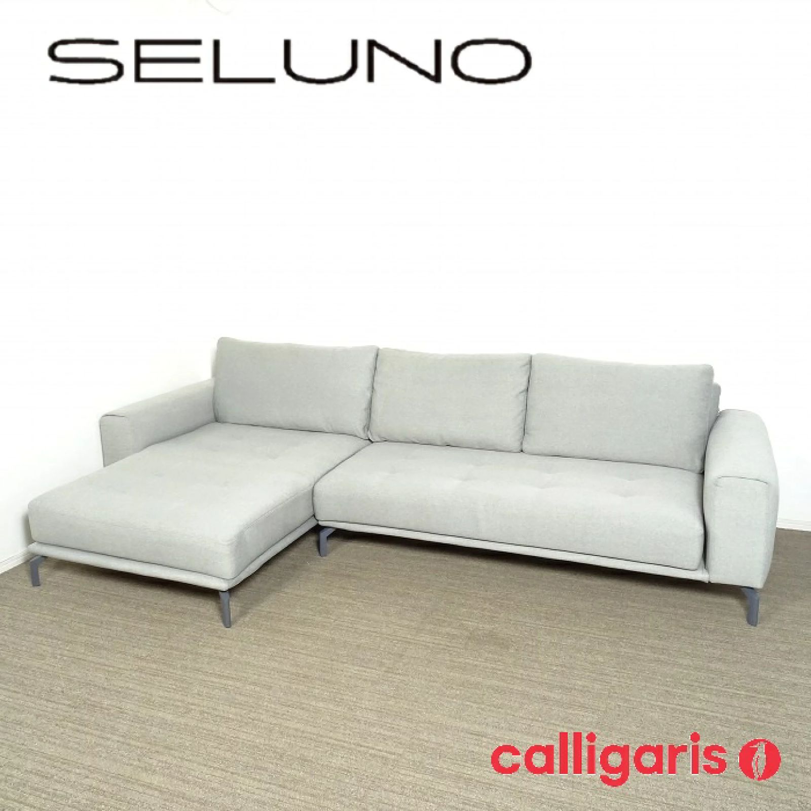 ◇イタリア製 CALIA カリアイタリア 本革 カウチソファ ダニエル 赤