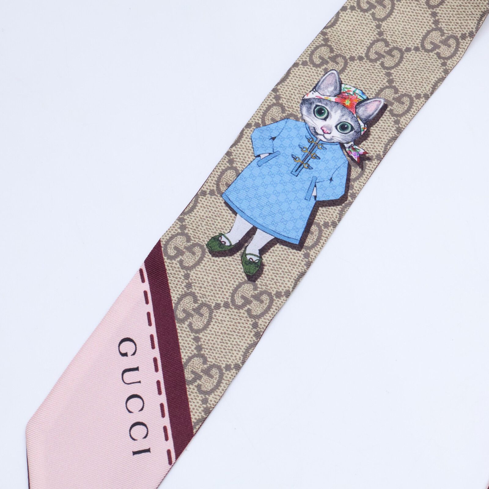 GUCCI★日本限定 ヒグチユウコ シルク リボン 日本限定 ヒグチユウコ シルク リボン ・ボルドー＆ピンク