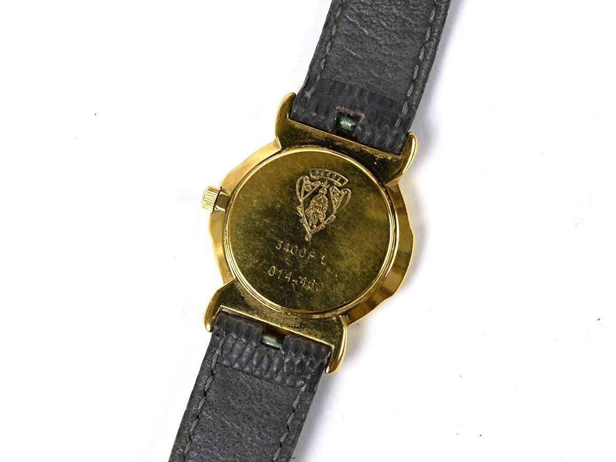 Exc+5] GUCCI 3400FL ラウンド ゴールド クォーツ レディース腕時計