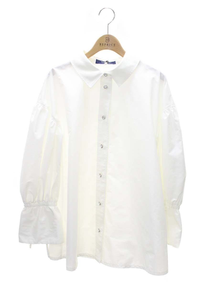 エムズグレイシー Blouse 410502 ブラウス 36 ホワイト フリル