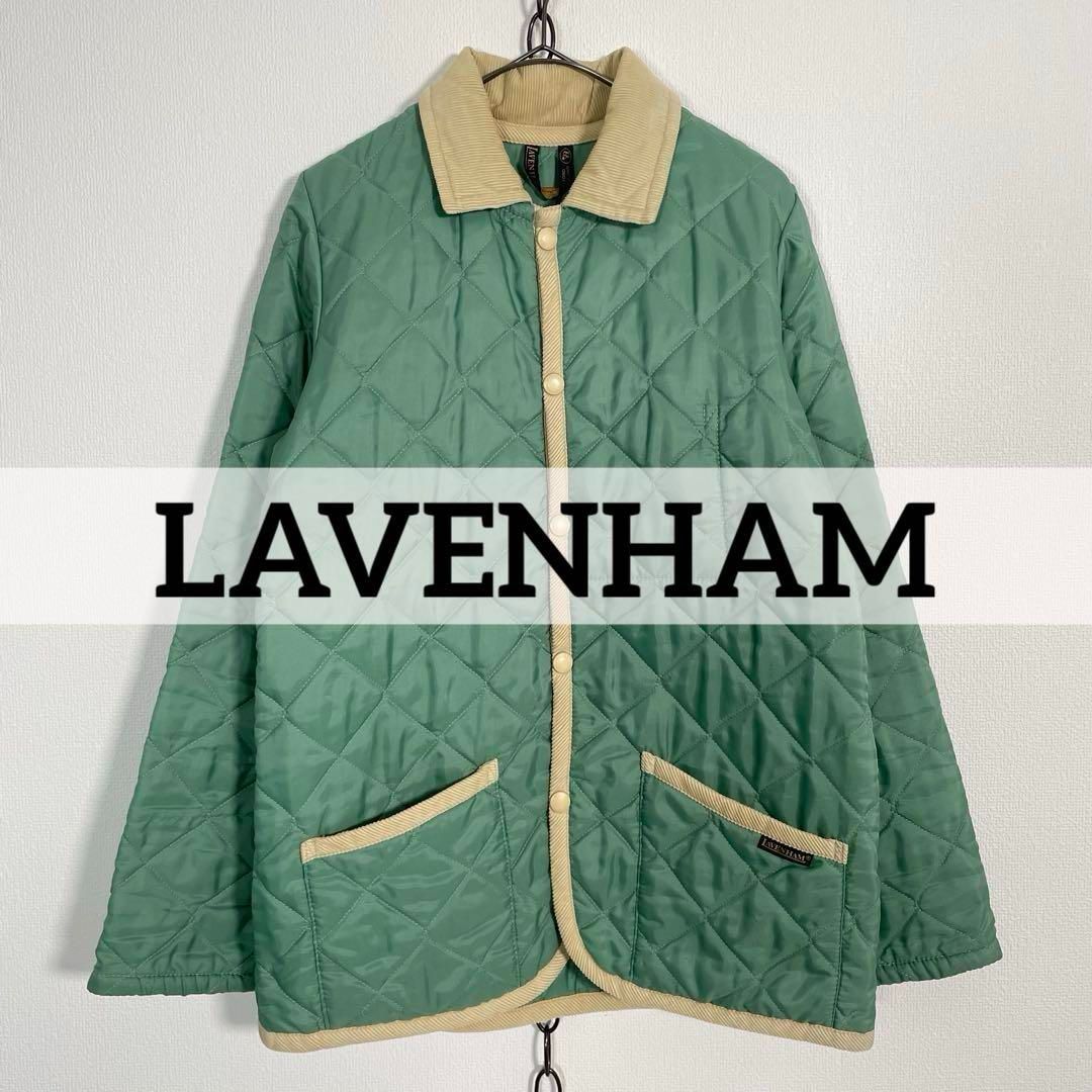 レディース イギリス製 LAVENHAM キルティングコート ターコイズカラー 