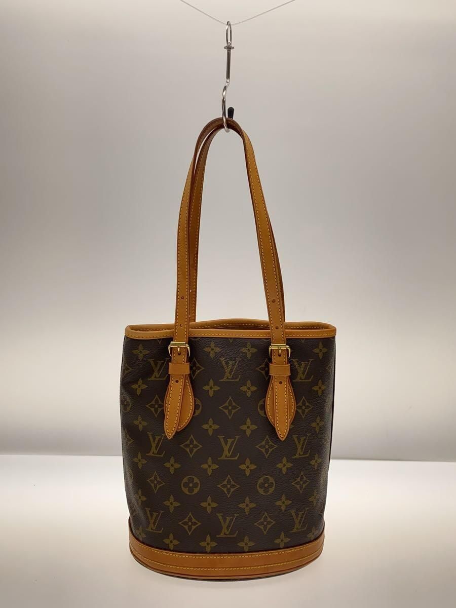 LOUIS VUITTON プチ・バケット_モノグラム・キャンバス_BRW PVC ブラウン M42238 - メルカリ