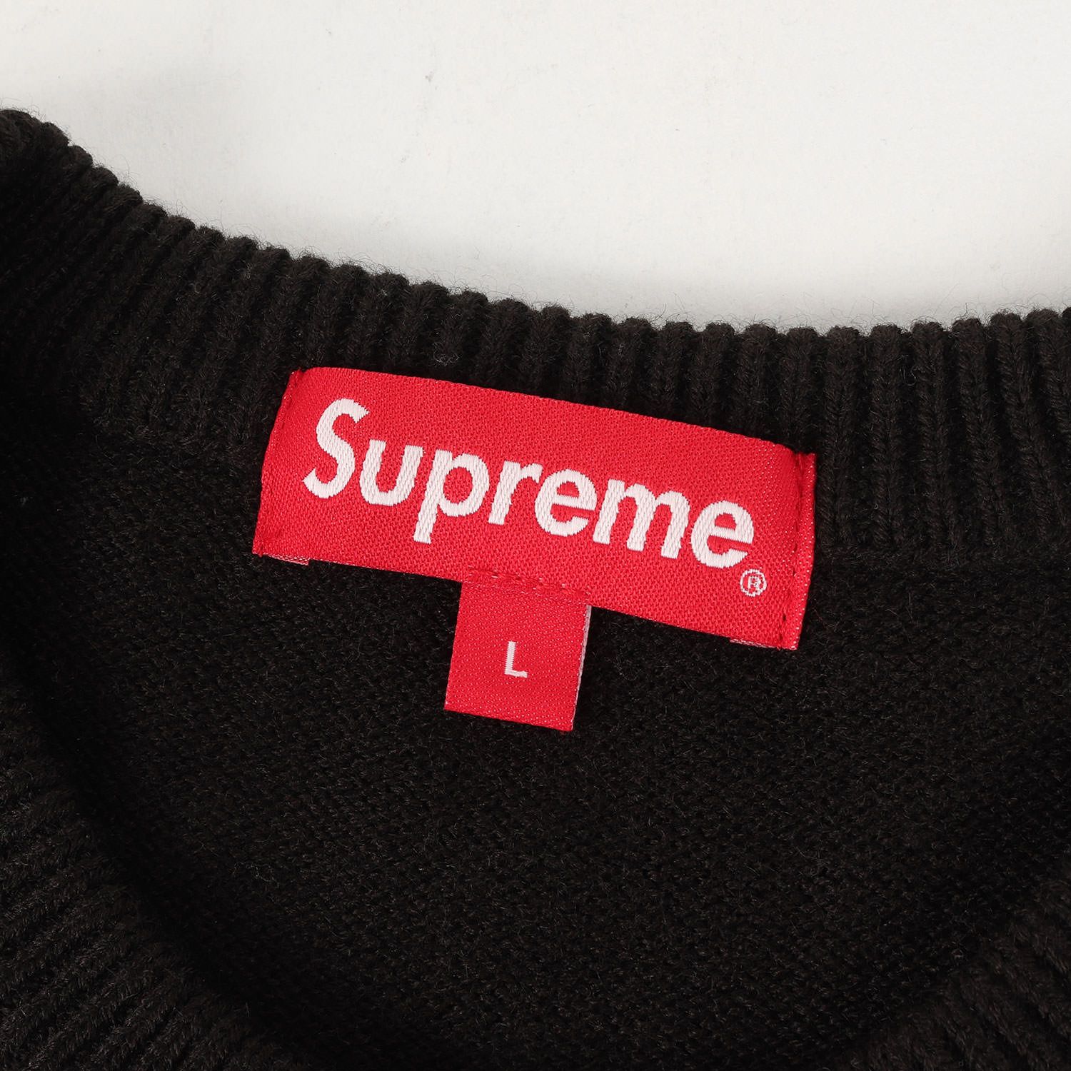Supreme シュプリーム ニット サイズ:L 21AW フェイスデザイン クルー