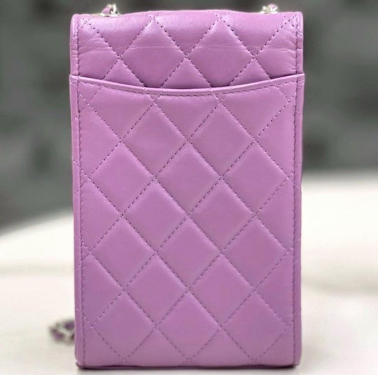 シャネル マトラッセ ラムスキン 紫 ショルダーバッグ 30番台