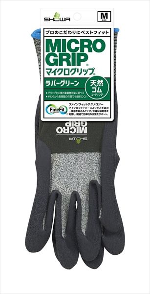【まとめ買い-10点セット】＃３４４　マイクログリップ　ラバーグリーン　Ｍ 【 ショーワ 】 【 手袋 】