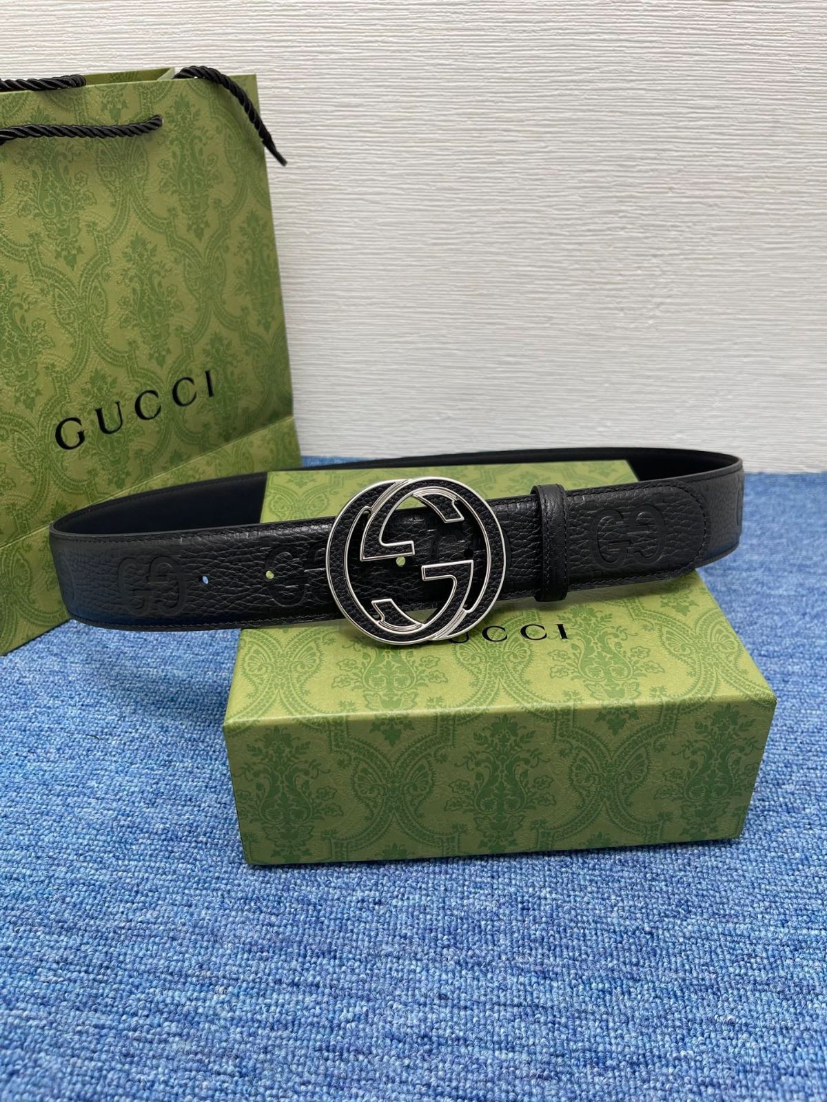 GW中お値下げ中!GUCCI ブラウンレザーベルト ダブルGロゴ ダブルG ワイドベルト ブラウン レザー | GUCCI公式